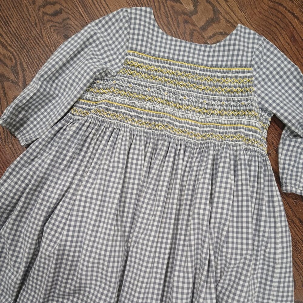 Bonpoint gingham smocked duchesse dress